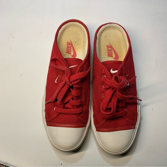 Women’s Nike Hermosa Mules Red Lace Up Slip On US 7.5 EUC Y2K 90's - Picture 6 of 10